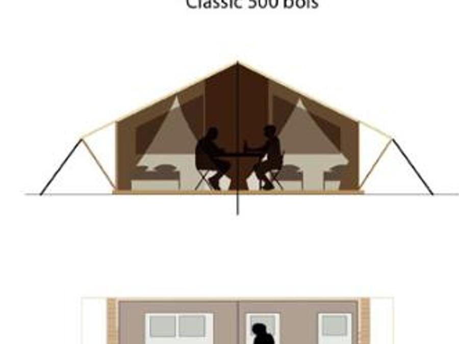 Bungalow toilé 4 personnes - Tente Lodge Insolite 2 chambres 12
