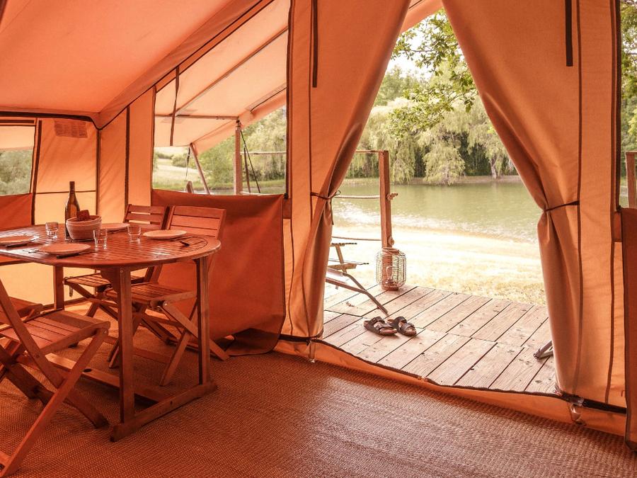 Bungalow toilé 4 personnes - Tente Lodge Insolite 2 chambres 1