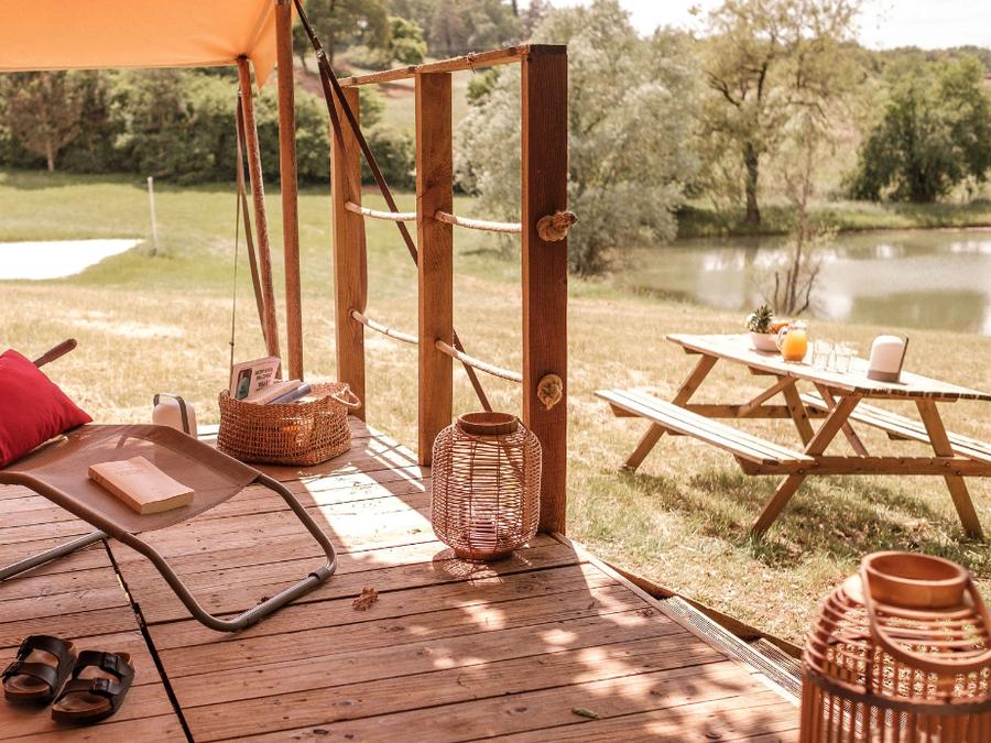 Bungalow toilé 4 personnes - Tente Lodge Insolite 2 chambres 2