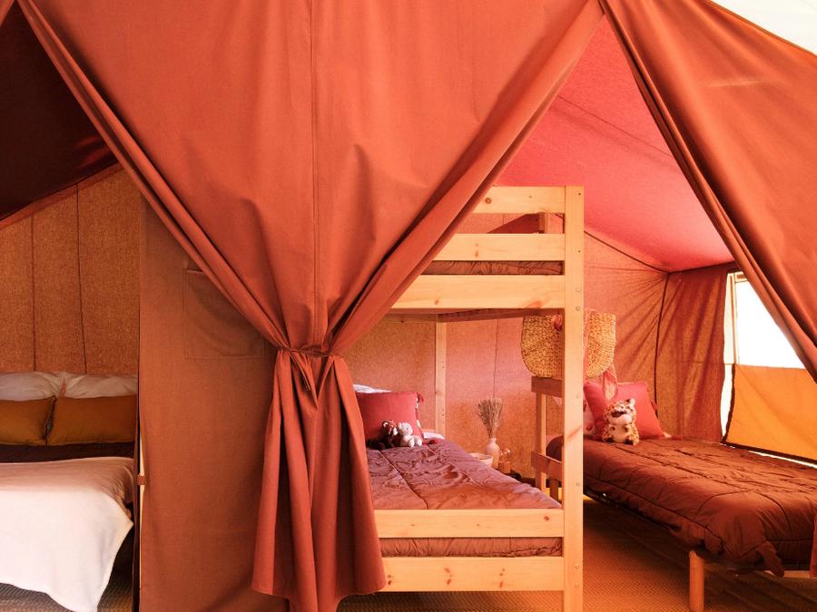 Bungalow toilé 4 personnes - Tente Lodge Insolite 2 chambres 4