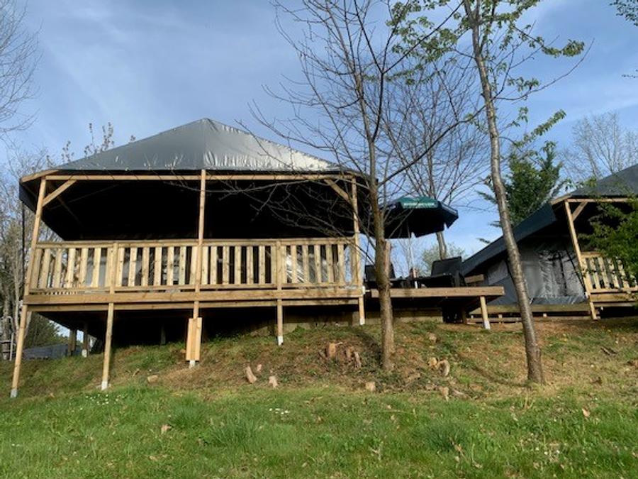 Tente en toile et en bois 6 personnes - Lodgetent, type LG+ jour de basculement samedi 0