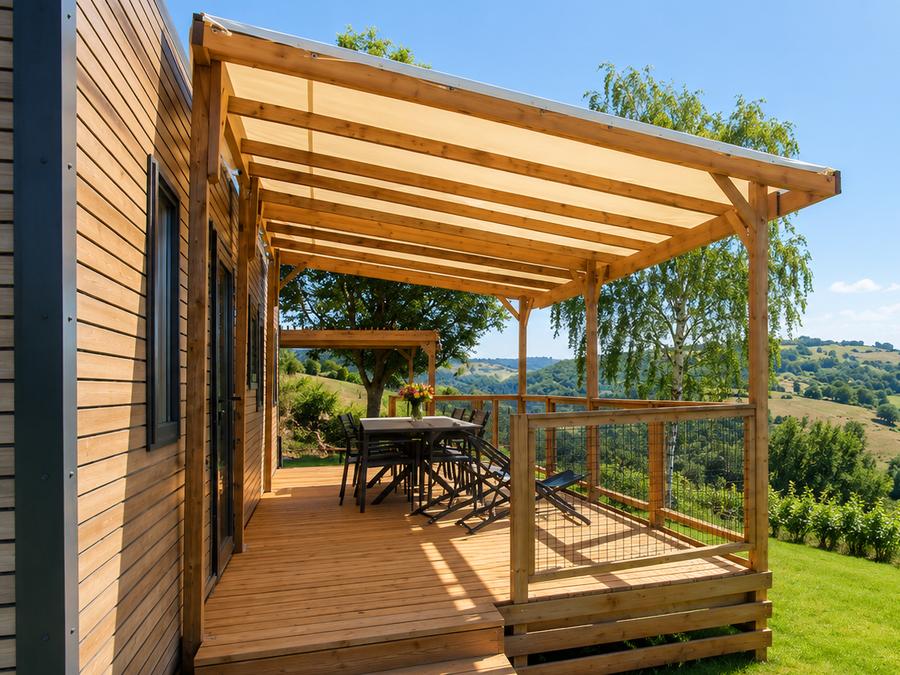 Mobilhome 8 personnes - Mobil-Home BREZONS Premium 41m2 - Climatisé (4ch 8 pers) 2 SDB - Vue Lac 4/8 pers 9