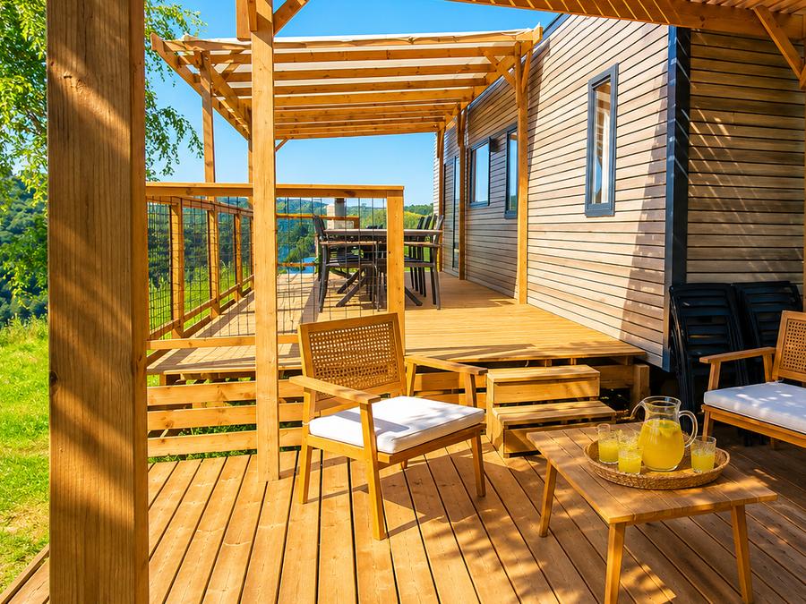 Mobilhome 8 personnes - Mobil-Home BREZONS Premium 41m2 - Climatisé (4ch 8 pers) 2 SDB - Vue Lac 4/8 pers 12