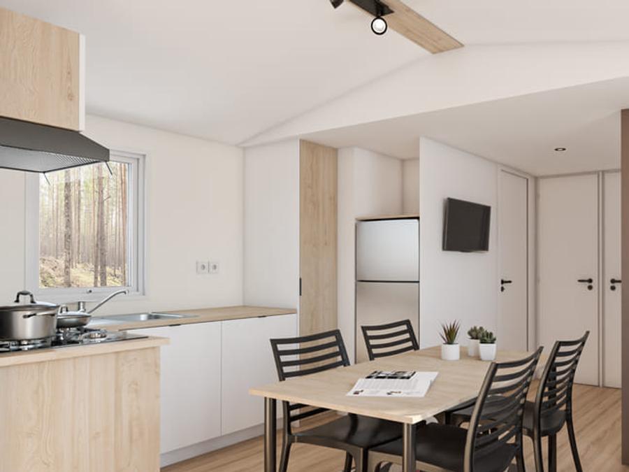 Mobilhome 8 personnes - Mobil-Home BREZONS Premium 41m2 - Climatisé (4ch 8 pers) 2 SDB - Vue Lac 4/8 pers 13