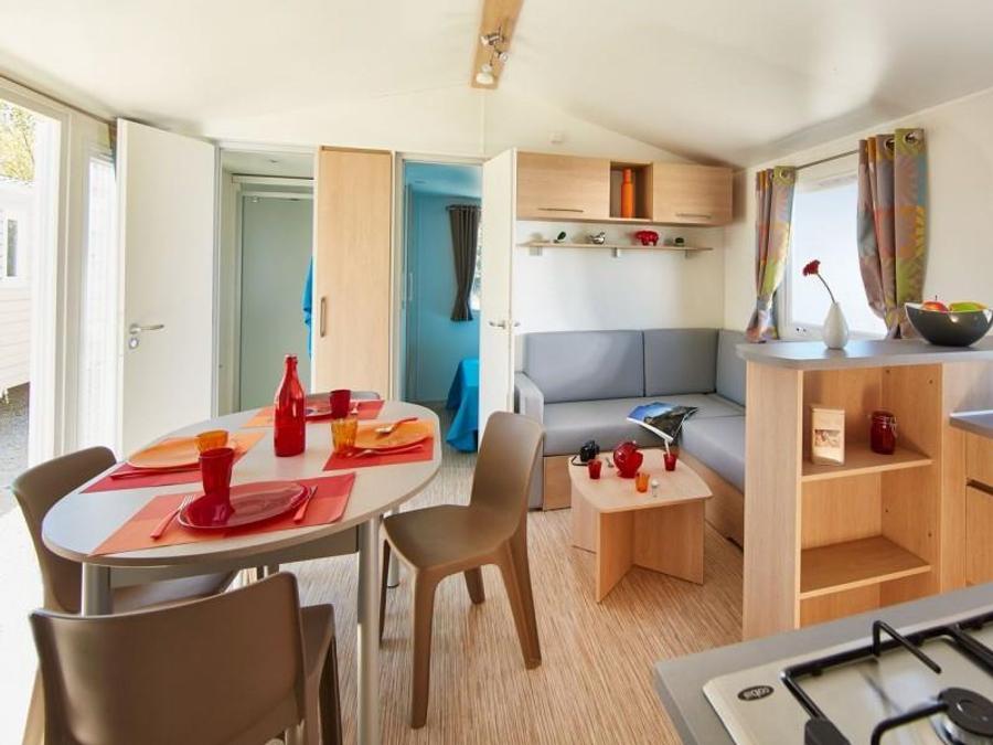 Mobilhome 6 personnes - Mobil-home Confort 33m² 3 chambres - terrasse semi-couverte - climatisation 6 pers 5