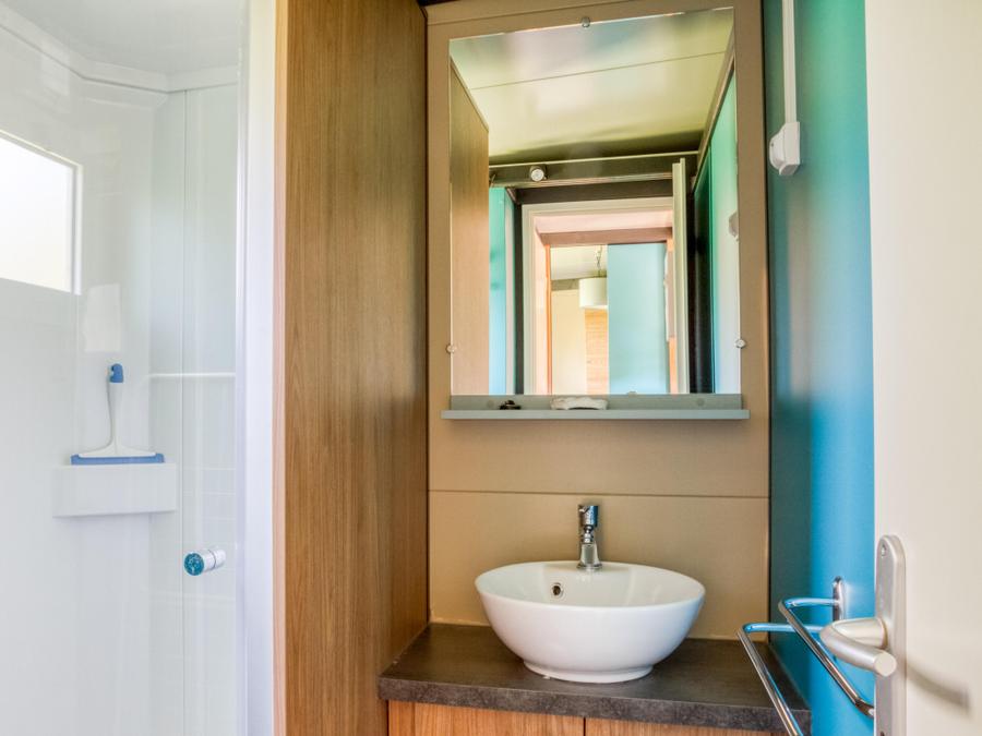 Chalet 5 personnes - Chalet Confort 25m² 2 chambres - terrasse couverte - climatisation 5 pers 12