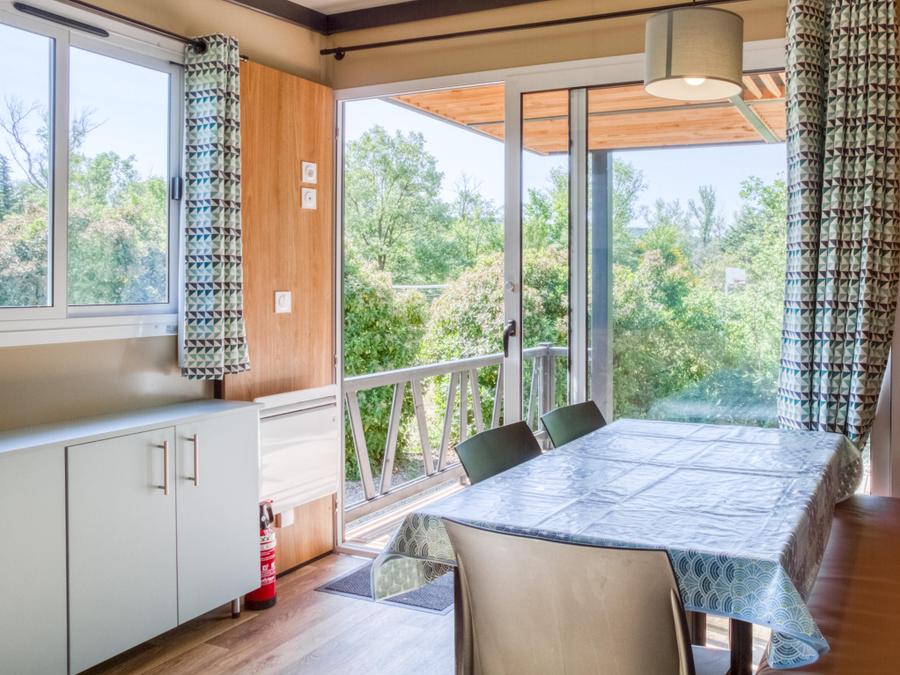 Chalet 5 personnes - Chalet Confort 25m² 2 chambres - terrasse couverte - climatisation 5 pers 11