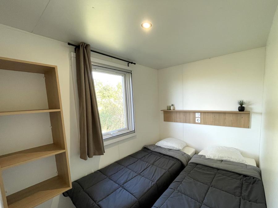 Mobilhome 4 personnes - Premium 29 m² 2 chambres terrasse semi-couverte + climatisation + LV 7