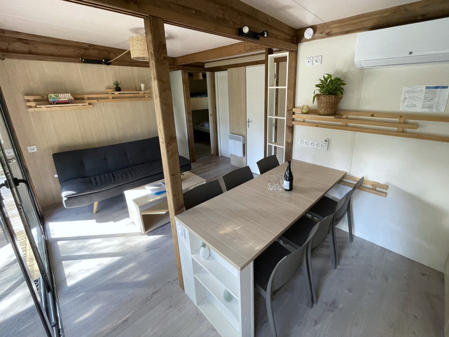 Chalet 6 personnes - Confort 35m² 3 chambres terrasse semi-couverte + climatisation 9