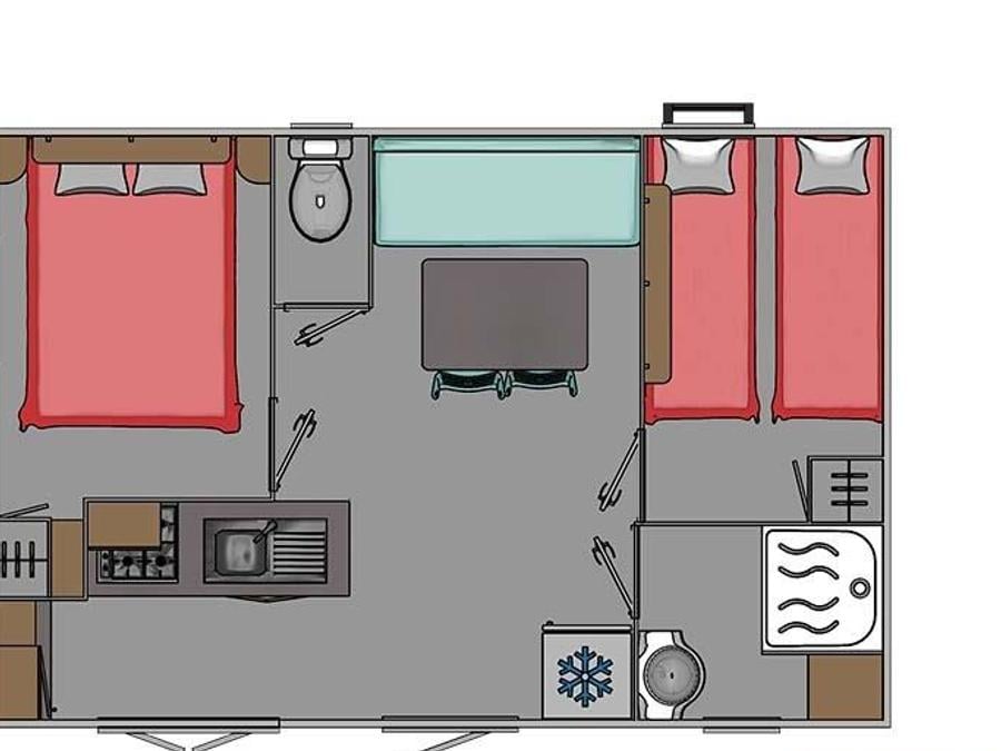 Mobilhome 4 personnes - 2 chambres (de 35 à 38 m²) 4