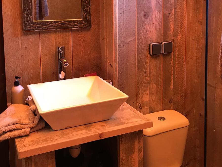 Lodge 4 personnes - Lodge Ruisseau 28m² - 2 chambres - Spa - cuisine - salle d'eau 7