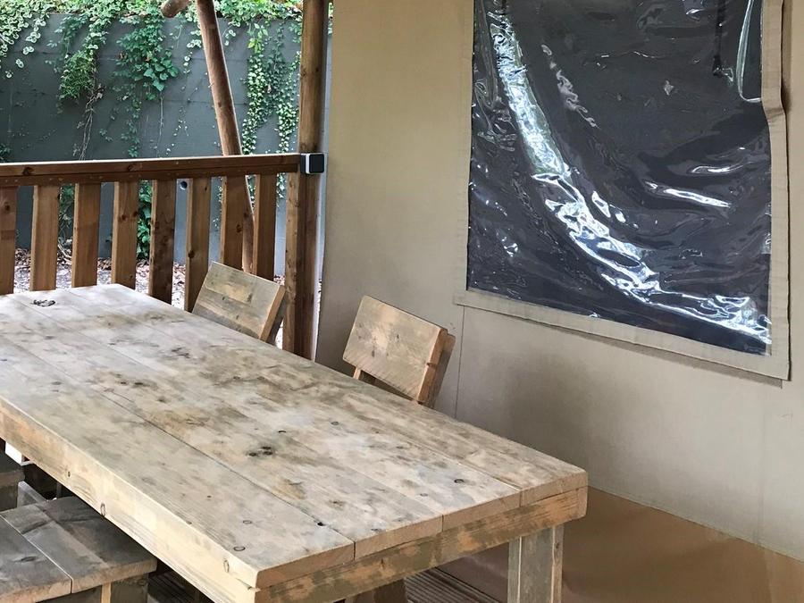 Lodge 4 personnes - Lodge Naturel 30m² + 15m² en mezzanine - 2 chambres - cuisine - salle d'eau 2