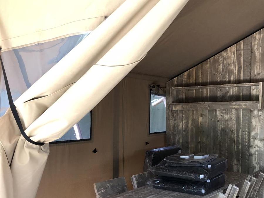 Lodge 4 personnes - Lodge Naturel 30m² + 15m² en mezzanine - 2 chambres - cuisine - salle d'eau 5