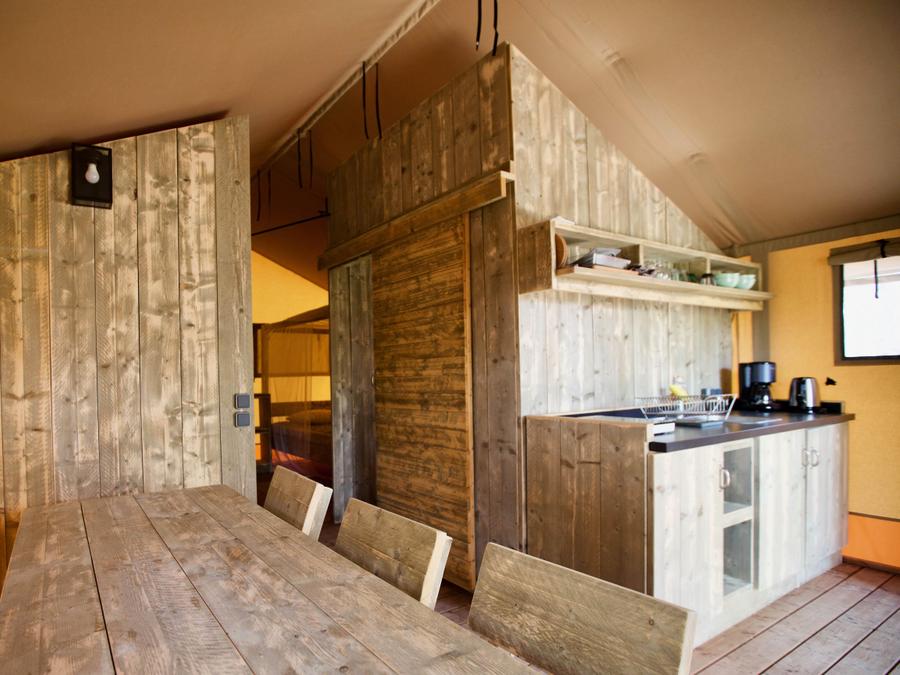 Lodge 6 personnes - Lodge Jasmin 34m² - 3 chambres - cuisine - salle d'eau 4