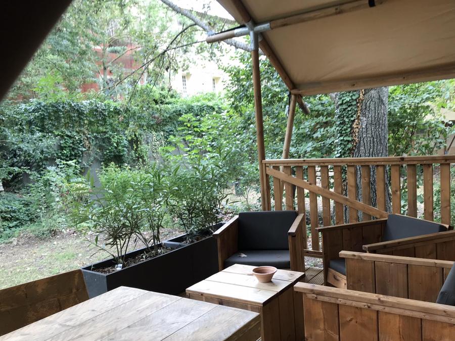 Lodge 6 personnes - Lodge Prairie 30m² + 15m² en mezzanine - 2 chambres - spa-cuisine - salle d'eau 3