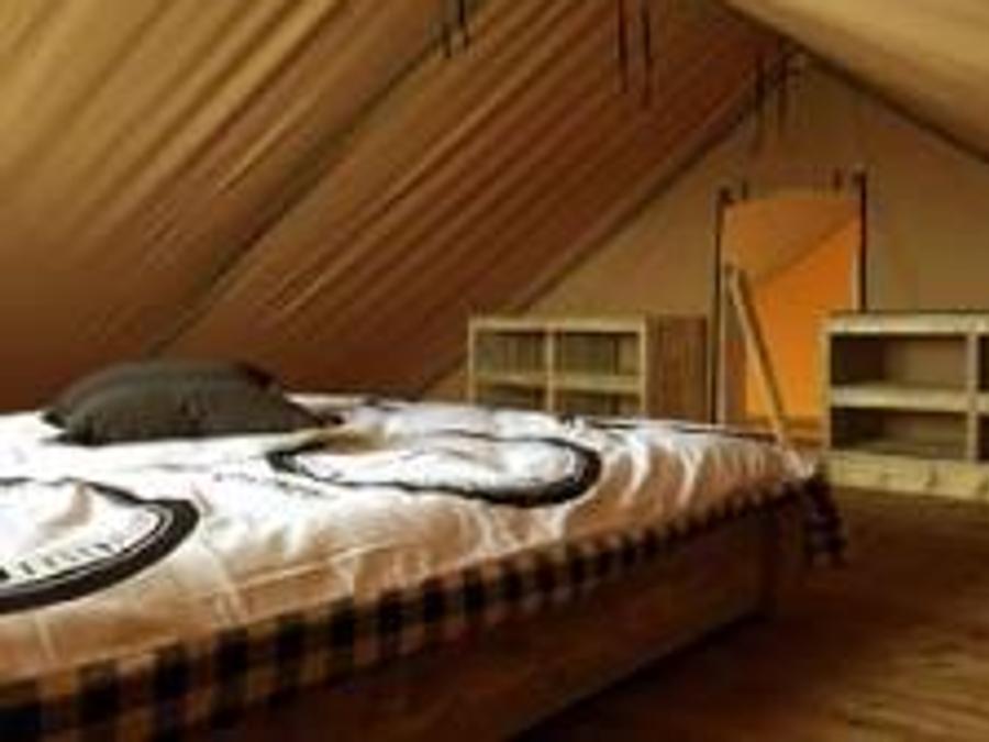 Lodge 6 personnes - Lodge Prairie 30m² + 15m² en mezzanine - 2 chambres - spa-cuisine - salle d'eau 6