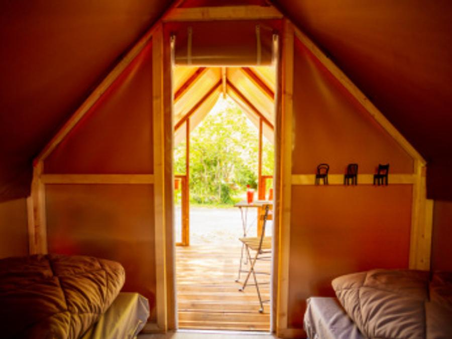 Tente en toile et en bois 2 personnes - Cyclo Tente Lodge, sans sanitaires, sans cuisine 2