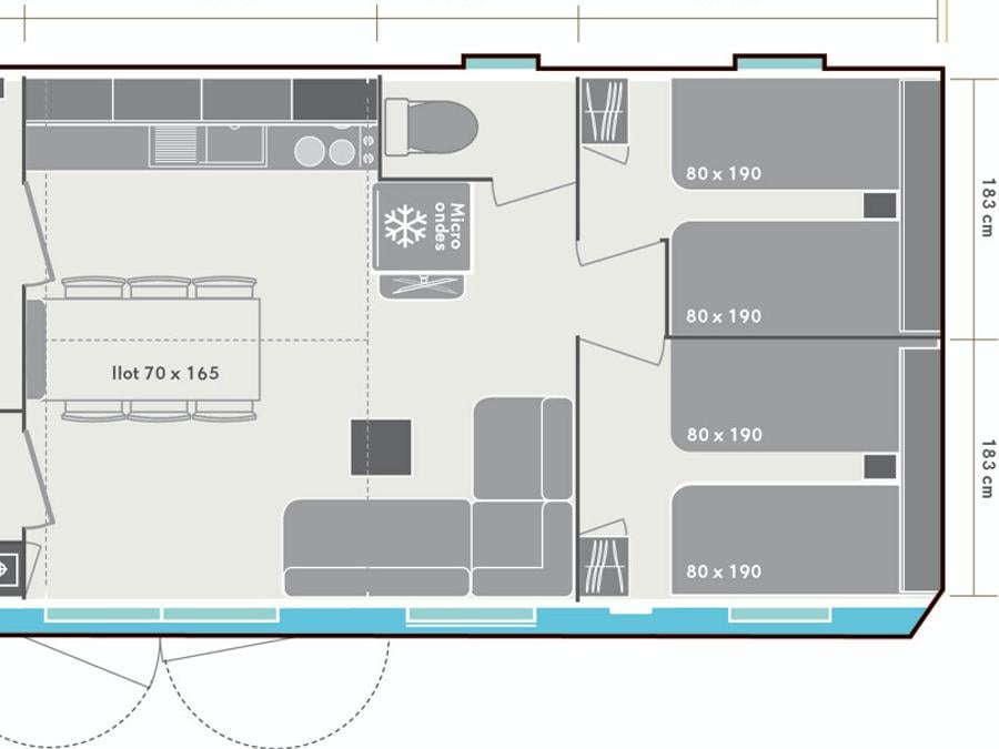 Mobilhome 6 personnes - Ciela Privilège SPA - 3 chambres 8