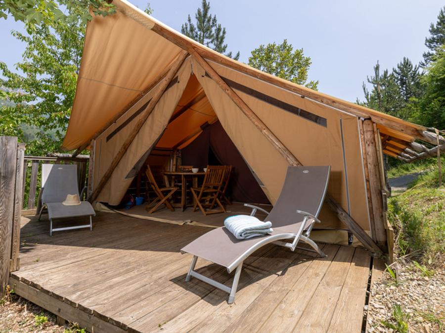 Tente en toile et en bois 5 personnes - Tente Ciela Nature - 2 chambres (sans sanitaire) 8