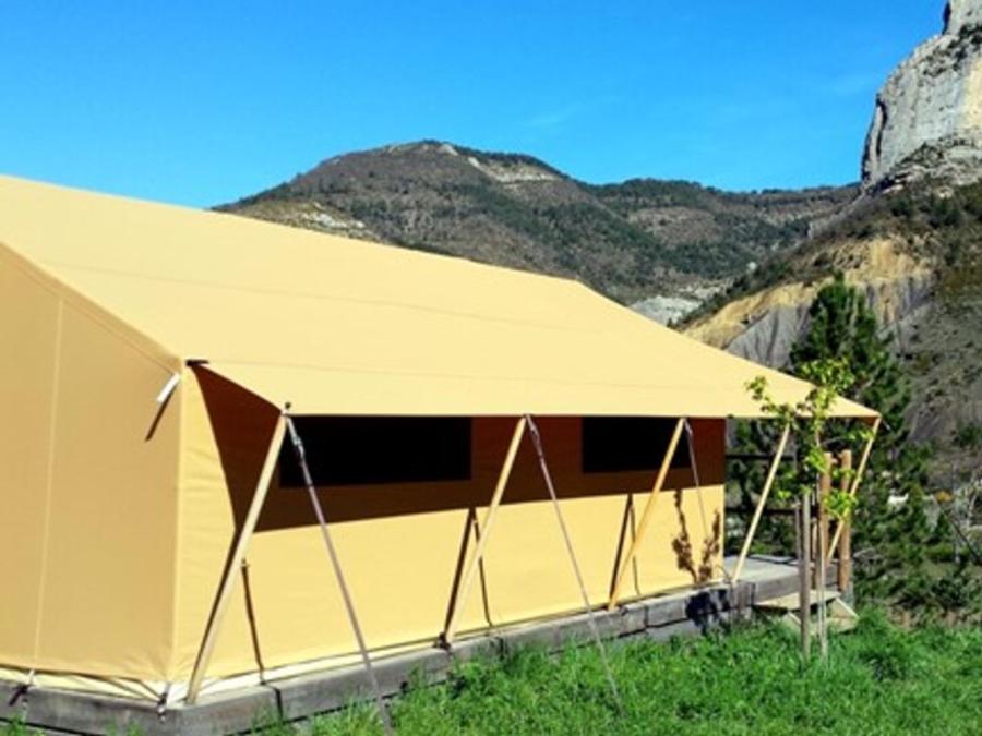 Tente en toile et en bois 5 personnes - Tente Ciela Nature - 2 chambres (sans sanitaire) 6