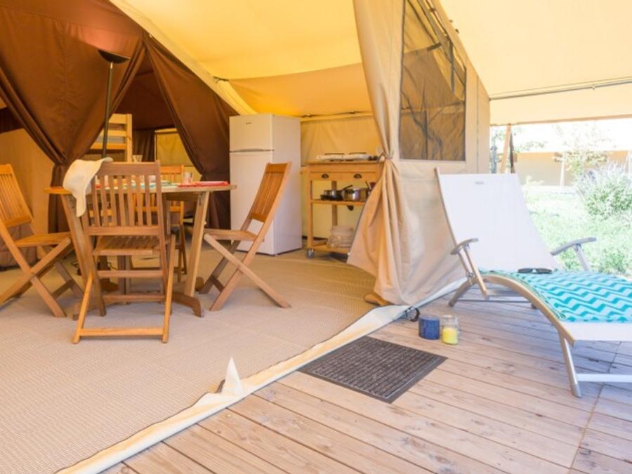 Tente en toile et en bois 5 personnes - Tente Ciela Nature - 2 chambres (sans sanitaire) 2