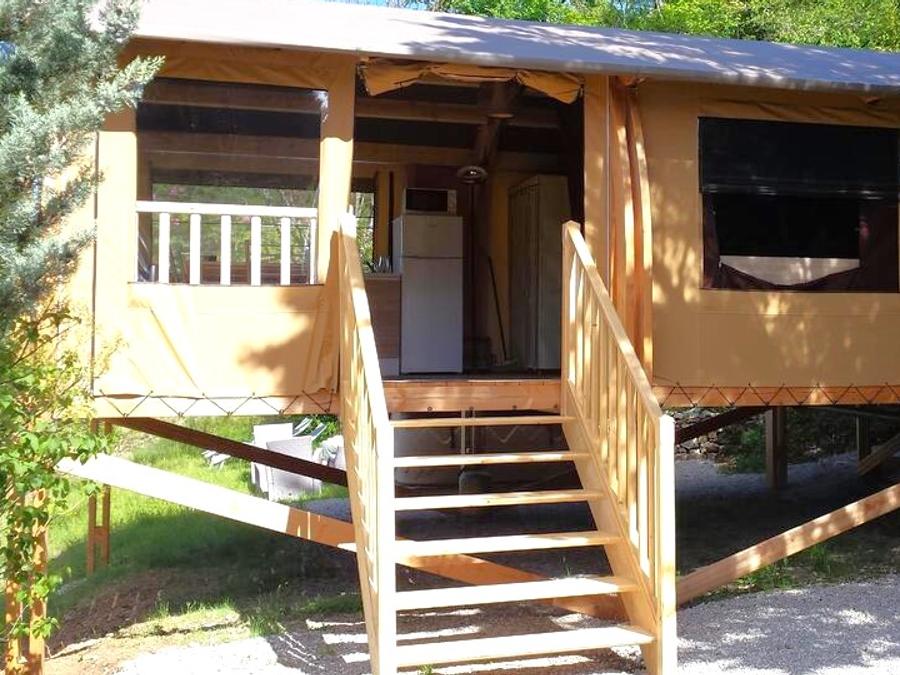 Tente 5 personnes - Tente Ciela Nature Lodge SPA - 3 chambres - Cuisine équipée - Salle de bain 2