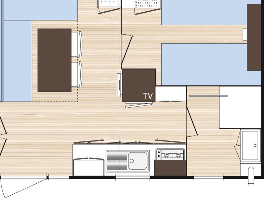 Mobilhome 4 personnes - Ciela Confort Compact - 2 chambres 9