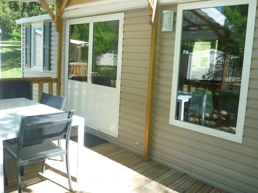Mobilhome 6 personnes - Mobil-home Orchidée Grand Confort 35m² - 2 chambres + terrasse couverte + CLIM + TV + LV 1/6 pers 6