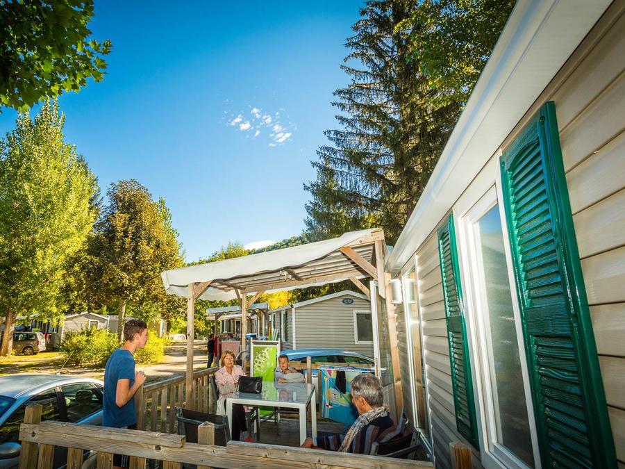 Mobilhome 6 personnes - Mobil-home Orchidée Grand Confort 35m² - 2 chambres + terrasse couverte + CLIM + TV + LV 1/6 pers 7