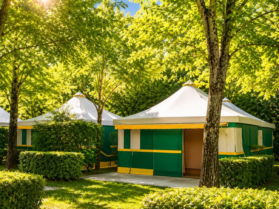 Bungalow toilé 5 personnes - Bungalow toilé Pagan Standard 25m² - 2 chambres - avec sanitaires 2/5 pers 9