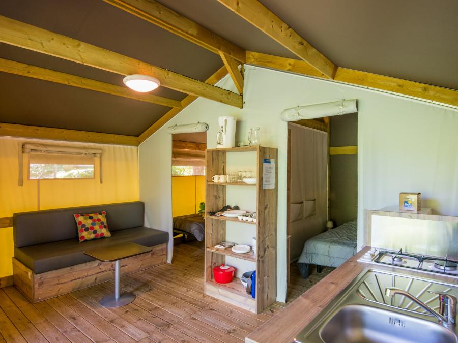 Tente en toile et en bois 5 personnes - Freeflower Standard 30m² - 2 chambres (sans sanitaires) 2/5 pers 7