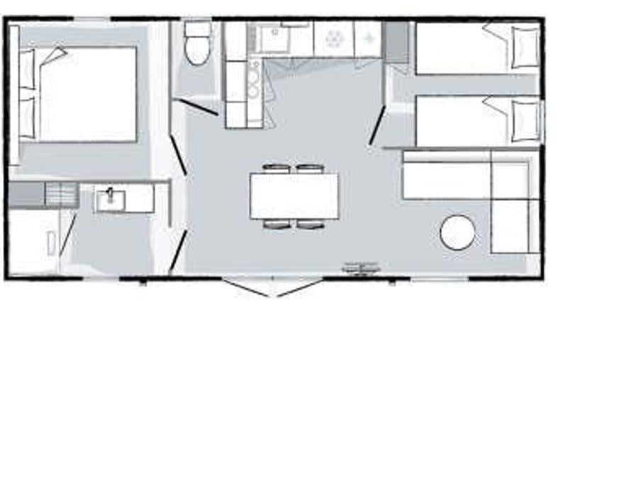 Mobilhome 4 personnes - Premium Climatisation TV 30m² 2CH 2
