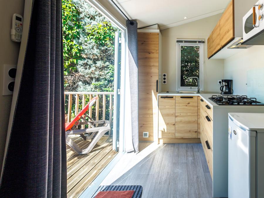 Mobilhome 2 personnes - Charme 20m² Confort (1ch - 2pers.) + Clim + Terrasse non-couverte 4