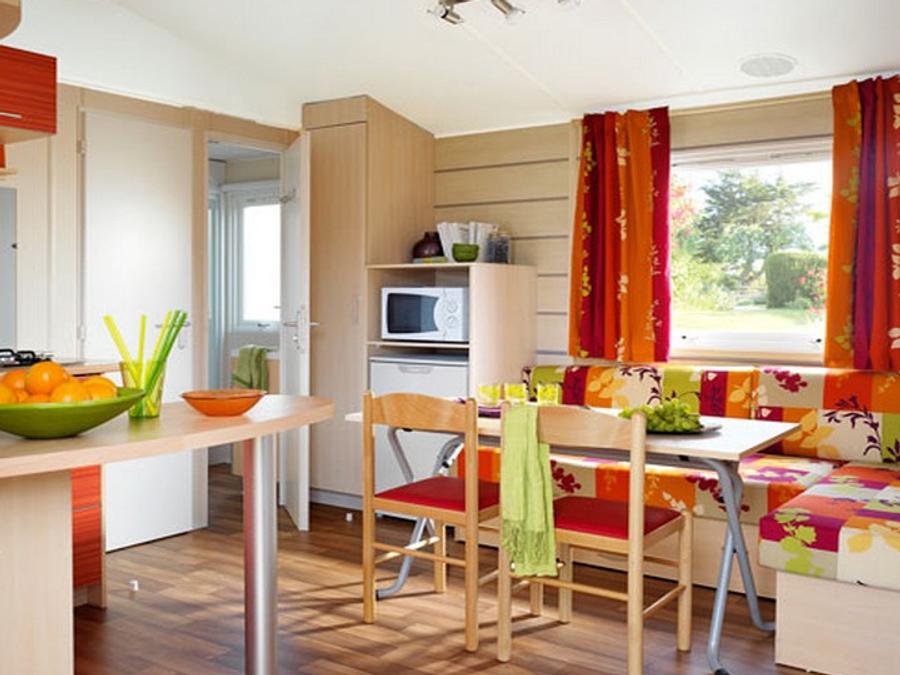 Mobilhome 6 personnes - 27,5m² Standard (2ch - 4/6pers.) + Clim + Paillotte extérieure 1