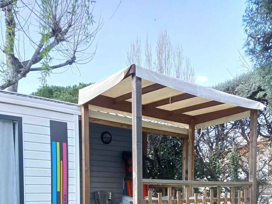 Mobilhome 7 personnes - 30m² Confort (2ch - 5/7pers.) + Clim + Terrasse couverte - Dimanche 0
