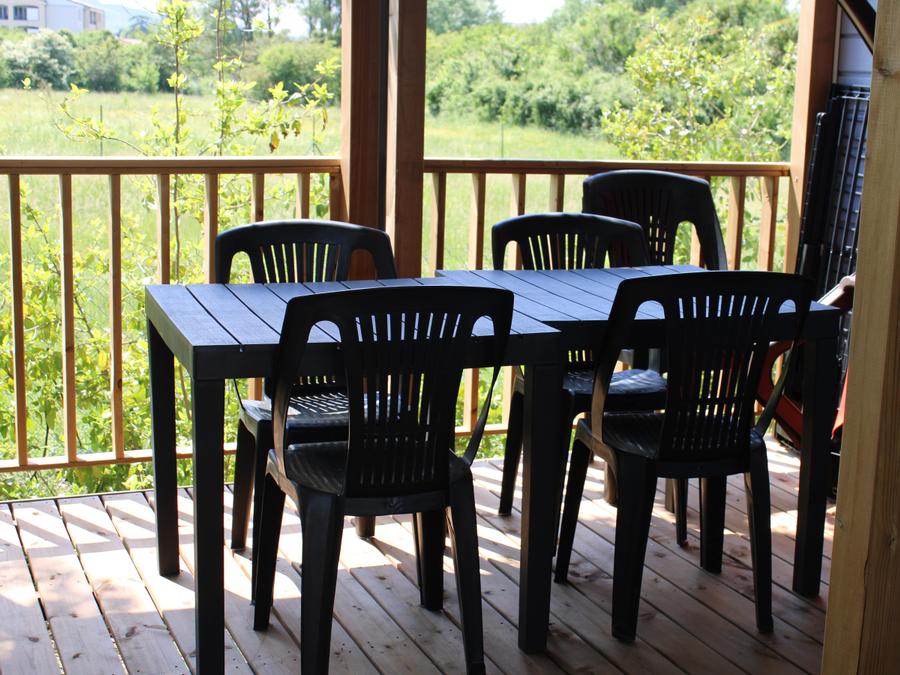 Mobilhome 7 personnes - Family 30m² Confort (3ch - 7pers.) + Clim + Terrasse couverte 7