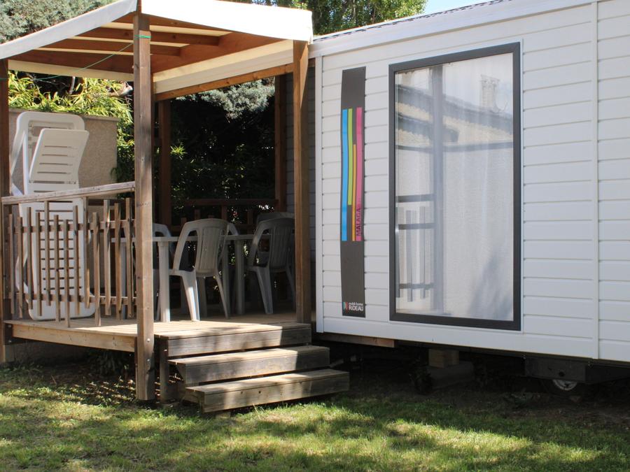 Mobilhome 7 personnes - Family 32m² Premium (3ch - 7pers.) + Clim + LV + Terrasse couverte 1