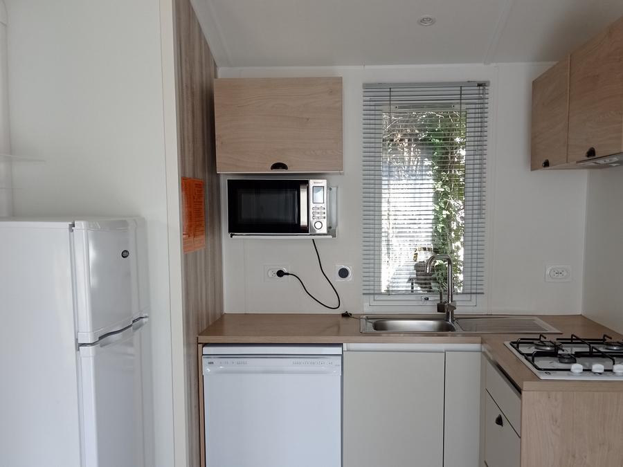 Mobilhome 7 personnes - Family 32m² Premium (3ch - 7pers.) + Clim + LV + Terrasse couverte 8