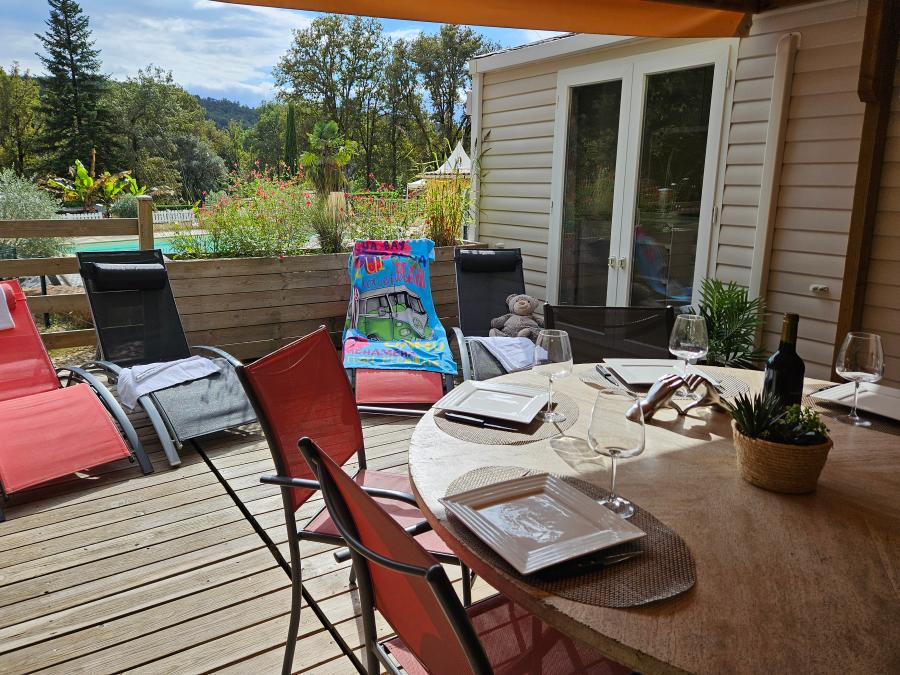 Mobilhome 8 personnes - Cottage LE TWIN PRESTIGE - climatisé - 4 chambres - 2 SDB - D 1