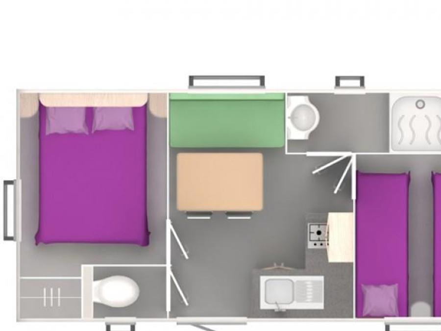 Mobilhome 4 personnes - Lot et Garonne climatisé 5