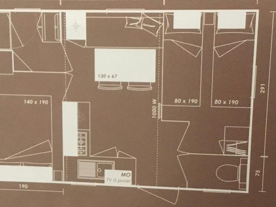 Mobilhome 4 personnes - Mobil Home 2 chambres 6