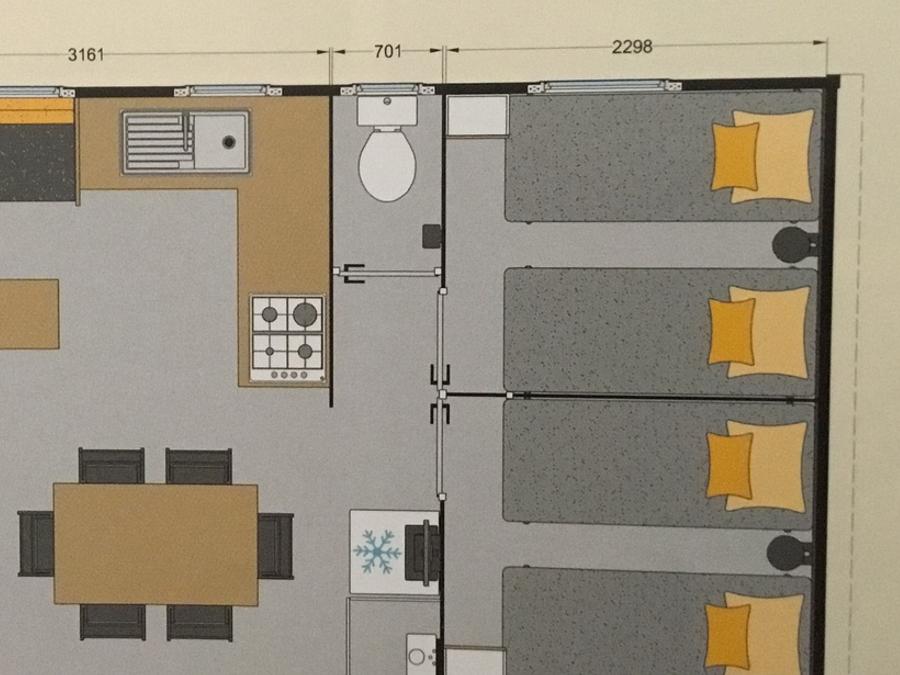 Mobilhome 6 personnes - Mobile home 3 chambres 2