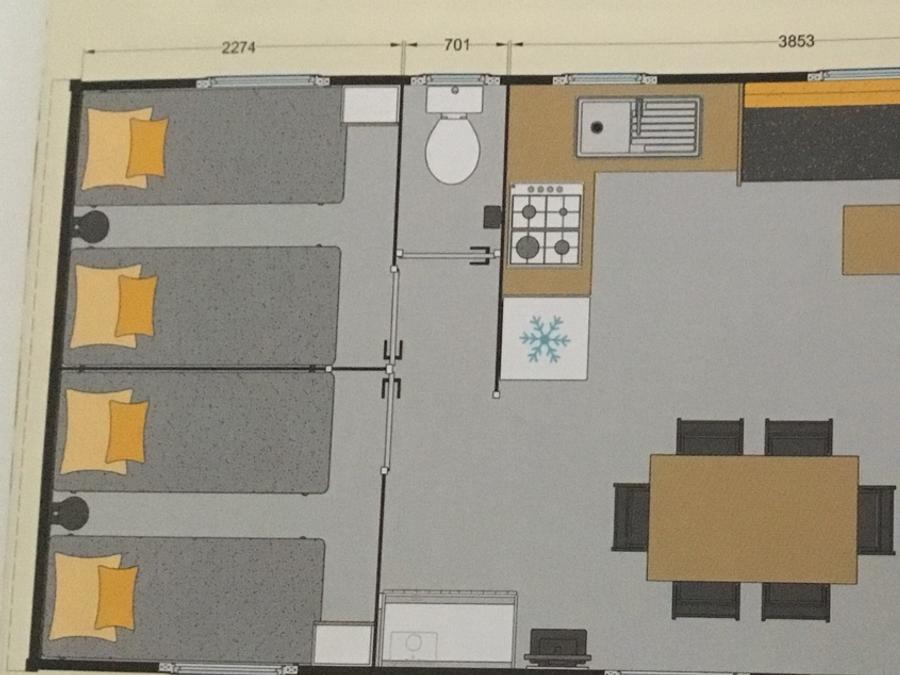 Mobilhome 6 personnes - Mobile home 3 chambres 39