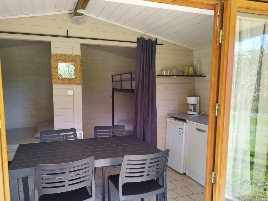 Tente en toile et en bois 3 personnes - HUTTE (SANS SANITAIRES) 2