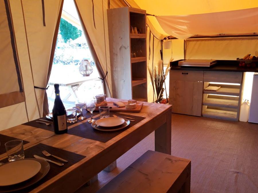 Tente en toile et en bois 4 personnes - TENTE SAFARI (SANS SANITAIRES) 4