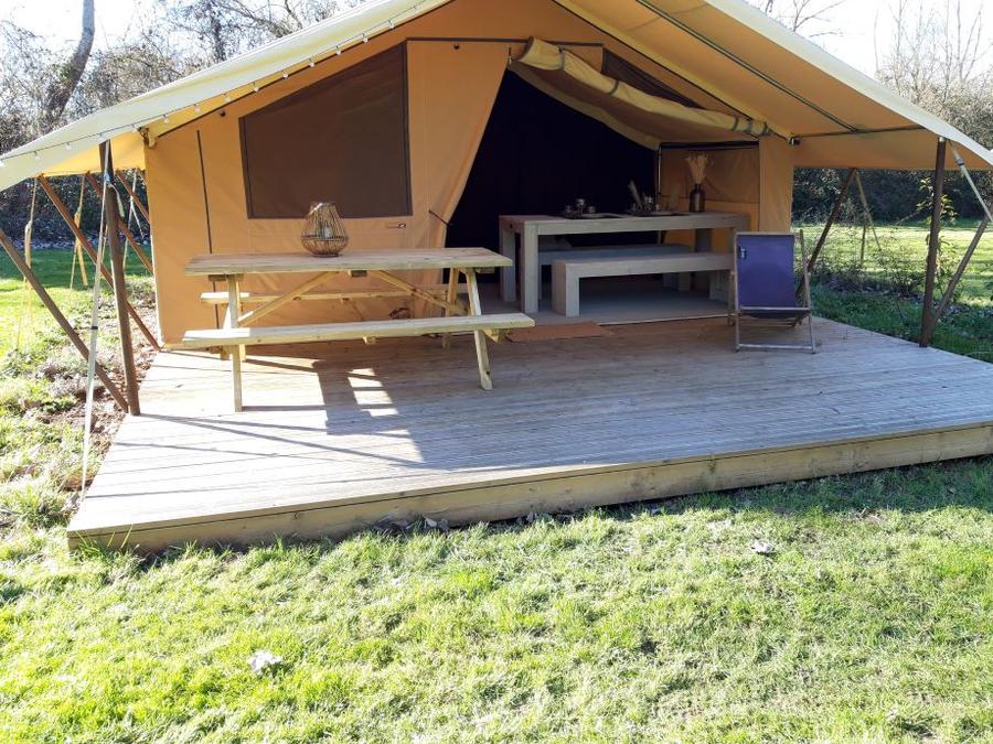 Tente en toile et en bois 4 personnes - TENTE SAFARI (SANS SANITAIRES) 2