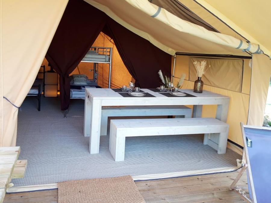 Tente en toile et en bois 4 personnes - TENTE SAFARI (SANS SANITAIRES) 3