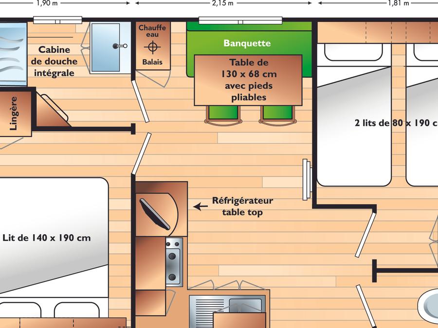 Mobilhome 4 personnes - Mobil home 20 m² 7