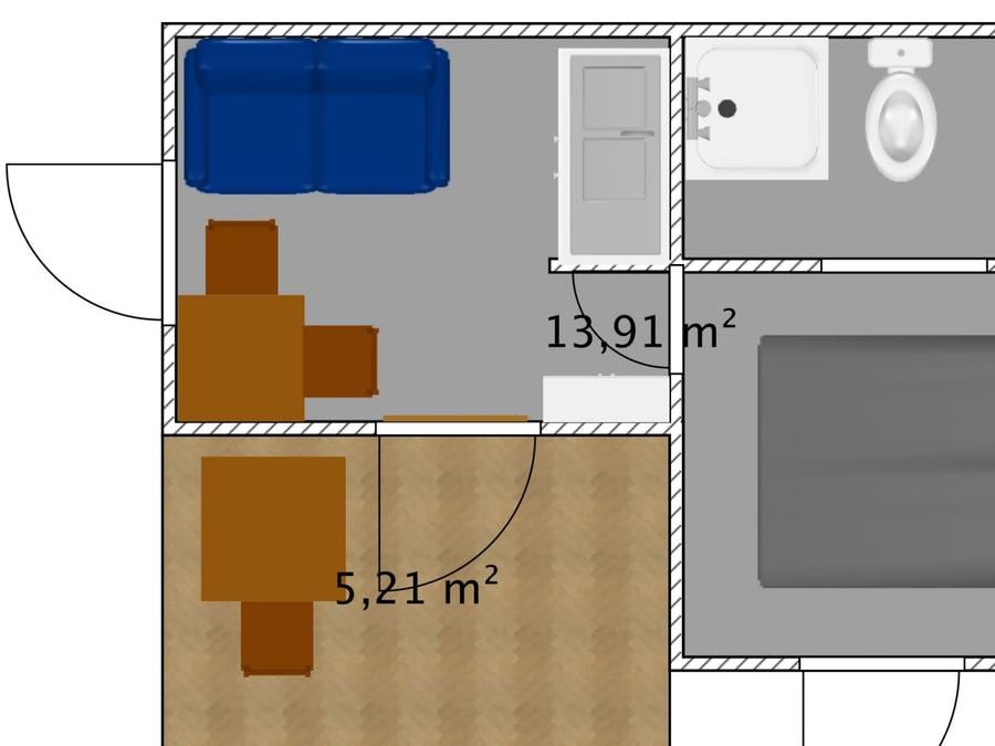 Chalet 2 personnes - ECO 1 chambre 6
