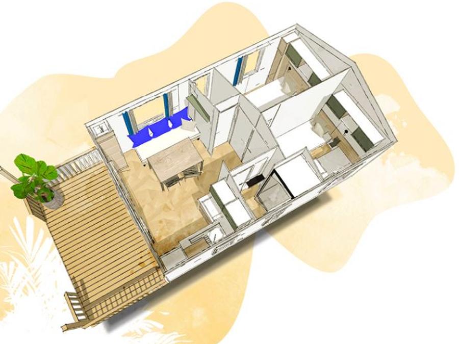 Mobilhome 4 personnes - CONFORT (2ch) SAM/SAM 5